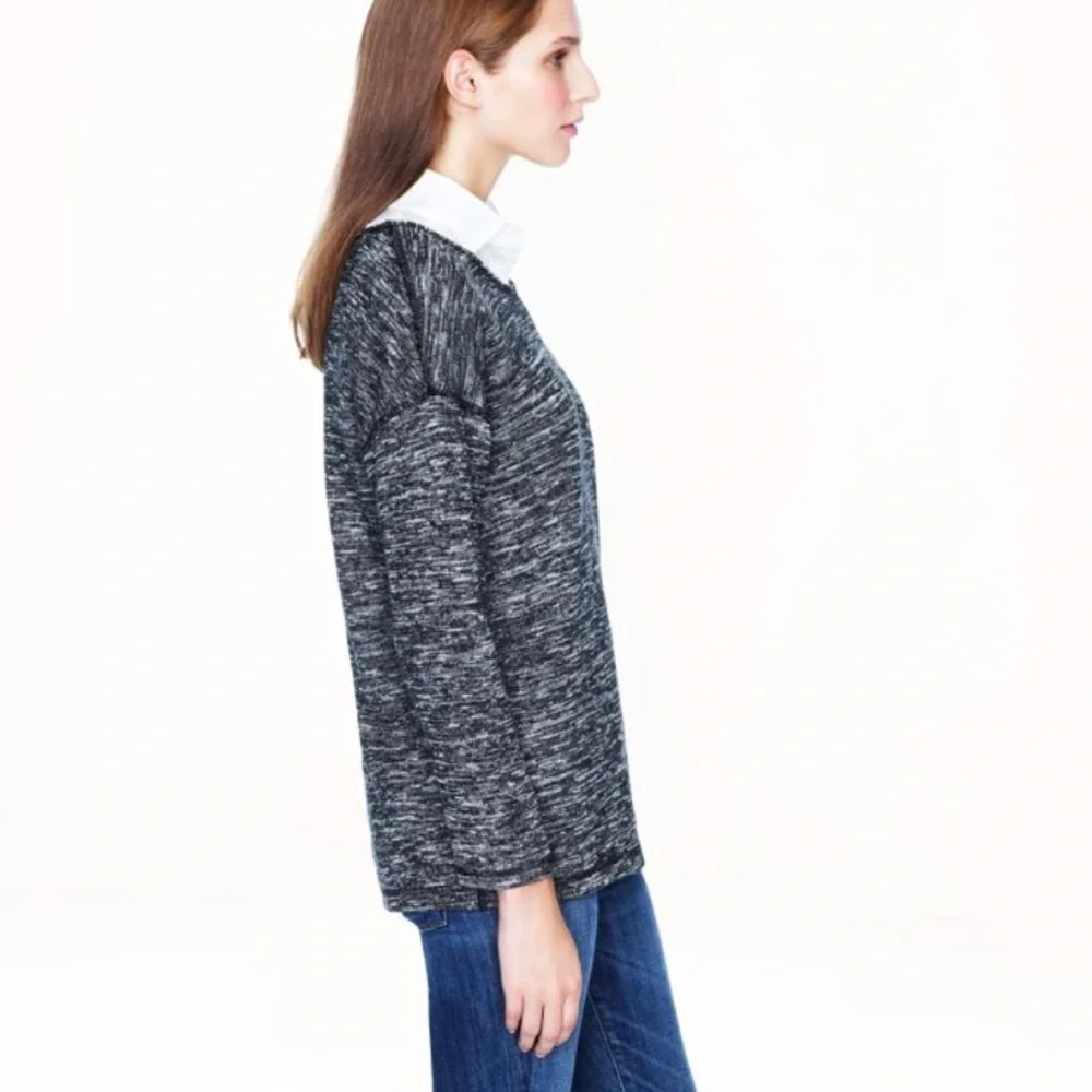 • J. Crew • Jaspe Tunic Sweater Black Small